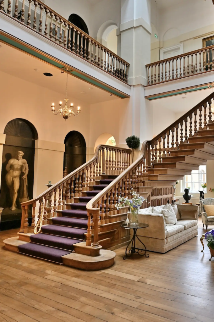 The staircase in Kings Weston House.