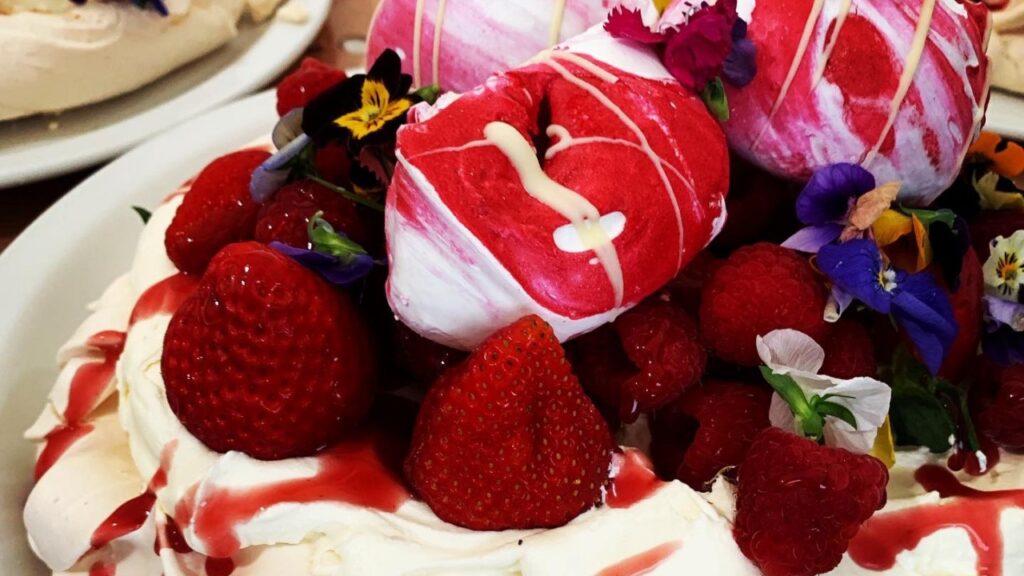 A strawberry-based dessert.